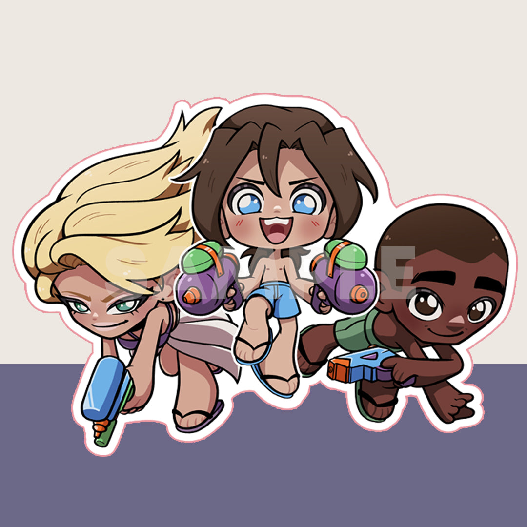 Office AU Beach Stickers