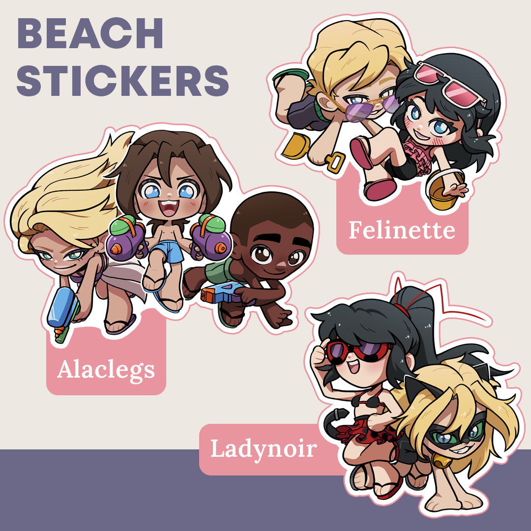 Office AU Beach Stickers